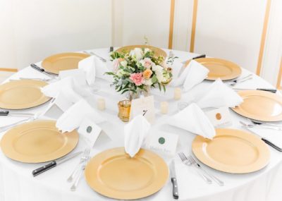 Wedding table setting at The Martha