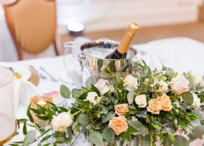 Champagne and flowers at The Martha